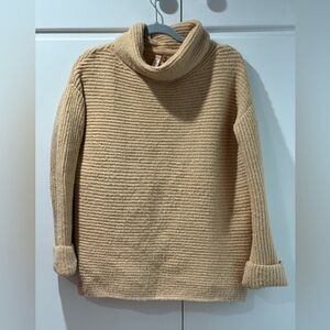 Pilcro Ribbed Beige Turtleneck Sweater S